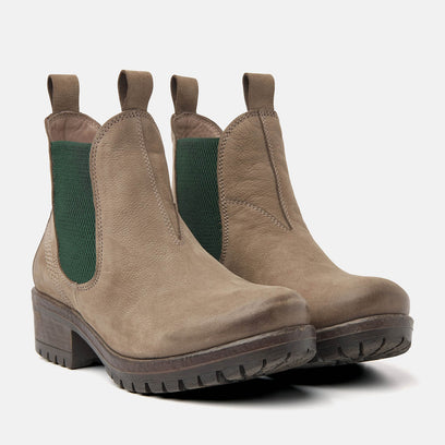 Chelsea-Boots Damen 68.002 Taupe-Green