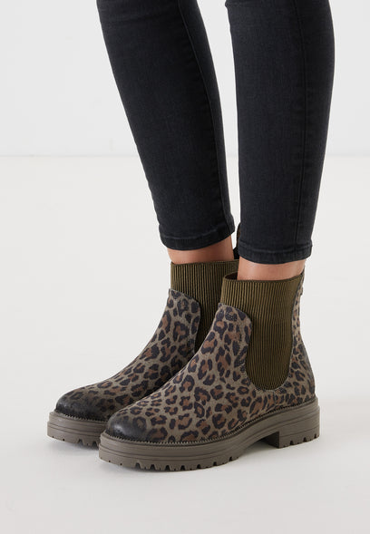 Chelsea-Boots Damen 85.611 Leopard