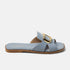 Vito Damen Wildleder-Pantoletten Blue