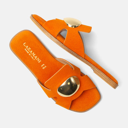 Zola Damen Wildleder-Pantoletten Orange