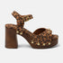 Luisa Damen Wildleder-Clogs Leopard