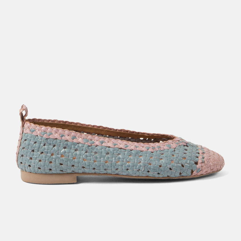 Brisa Damen Leder-Ballerinas Aqua