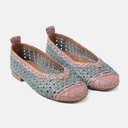 Brisa Damen Leder-Ballerinas Aqua