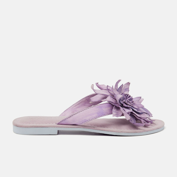 Daisy Damen Leder-Zehentrenner Lilac