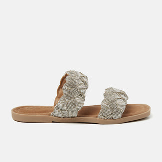 Estelle Damen Pantoletten Silver