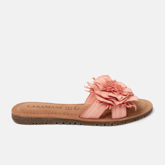 Zinnia Damen Leder-Pantoletten Coral