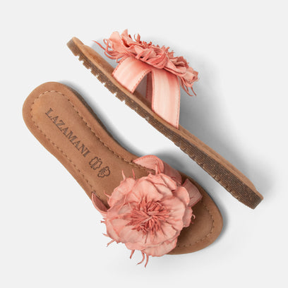 Zinnia Damen Leder-Pantoletten Coral