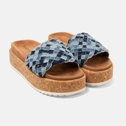 Fe Damen Pantoletten Denim