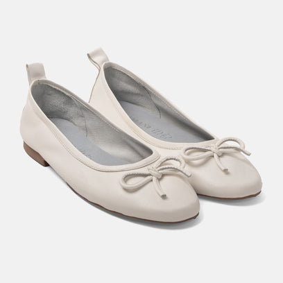 Josefina Damen Leder-Ballerinas White