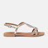 Malia Damen Leder-Sandalen Silver