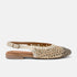 Novia Damen Leder-Ballerinas Gold