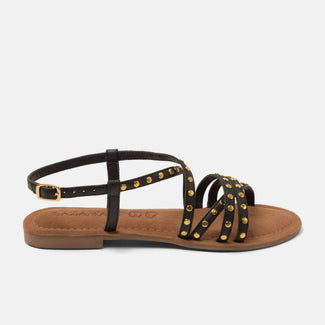 Tova Damen Leder-Sandalen Black