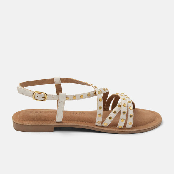 Tova Damen Leder-Sandalen White