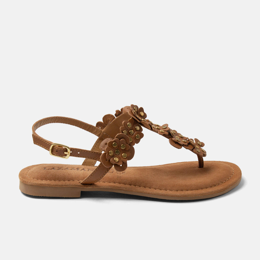 Pippa Damen Leder-Sandalen Tan
