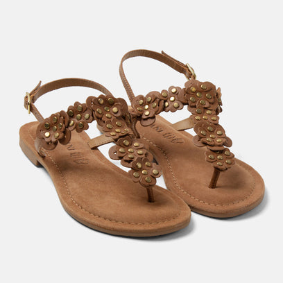 Pippa Damen Leder-Sandalen Tan