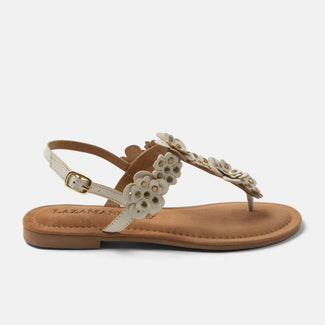 Pippa Damen Leder-Sandalen White