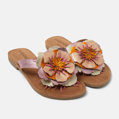 Hilde Damen Leder-Zehentrenner Rose