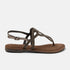 Luus Damen Leder-Sandalen Pewter