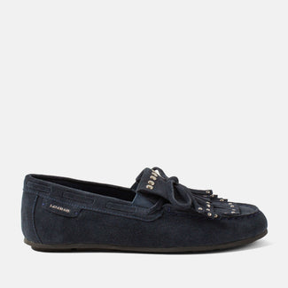 Belle Damen Wildleder-Mokassins Navy