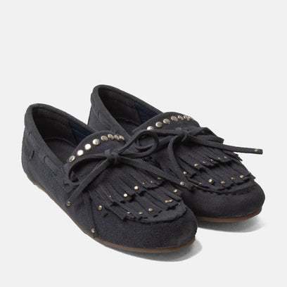 Belle Damen Wildleder-Mokassins Navy