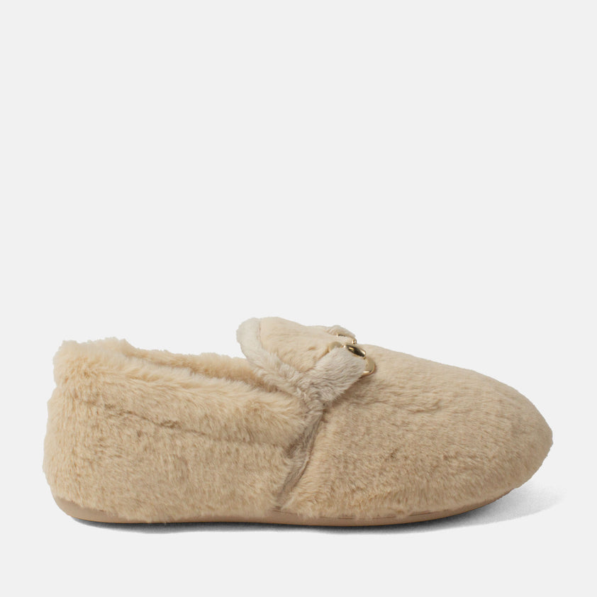 Floor Damen Hausschuhe Beige