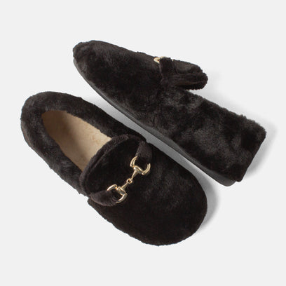 Floor Damen Hausschuhe Black