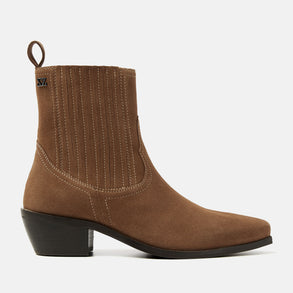 Jade Damen Wildleder Chelsea-Boots Taupe