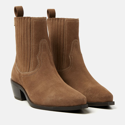 Jade Damen Wildleder Chelsea-Boots Taupe