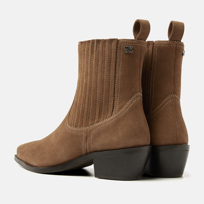 Jade Damen Wildleder Chelsea-Boots Taupe