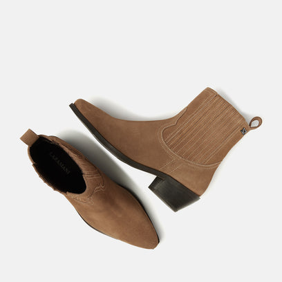 Jade Damen Wildleder Chelsea-Boots Taupe