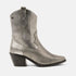Lu Damen Leder Cowboy-Stiefel Silver