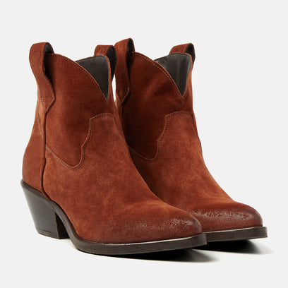 Gigi Damen Wildleder Stiefeletten Rust