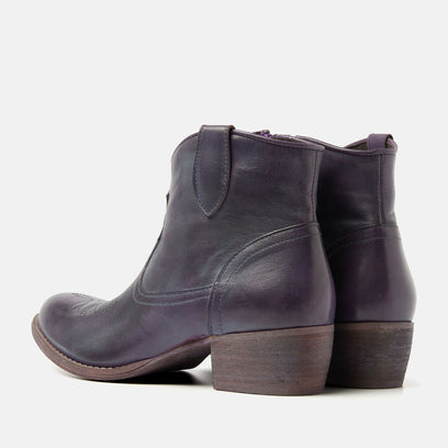 Fleur Damen Western Boots Leder Purple