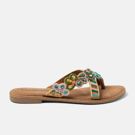 Perla Damen Leder-Zehentrenner Multi