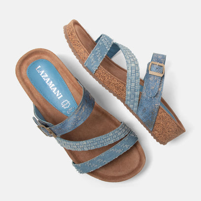 Diega Damen Pantoletten Denim