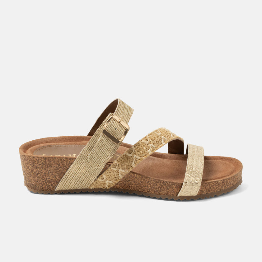 Diega Damen Pantoletten Gold