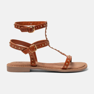 Olinda Damen Leder-Sandalen Tan