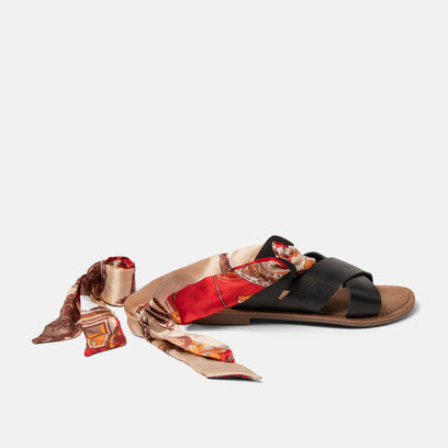 Ula Damen Leder-Pantoletten Black