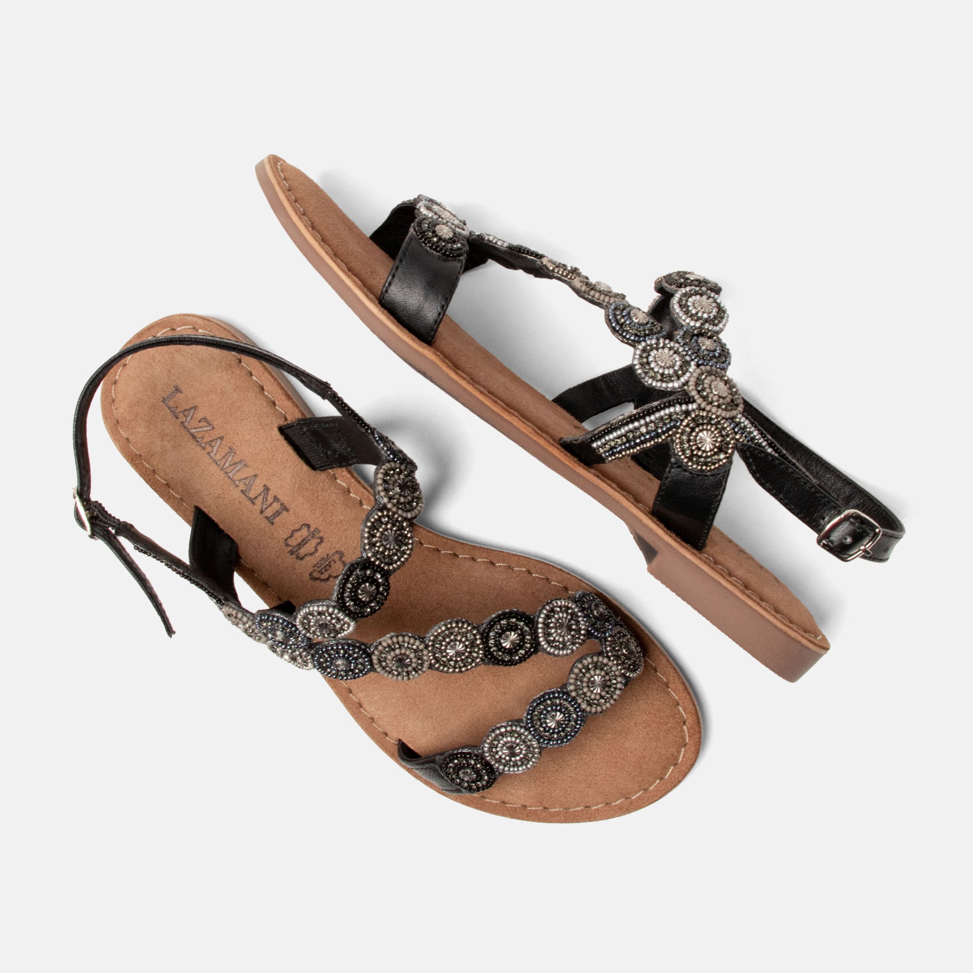 Lazamani Helena Damen Sandalen Schwarz LA75441black Lazamani