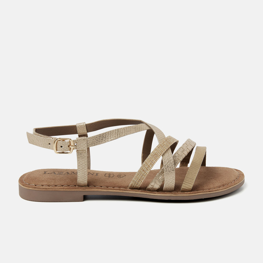 Zuri Damen-Sandalen Gold