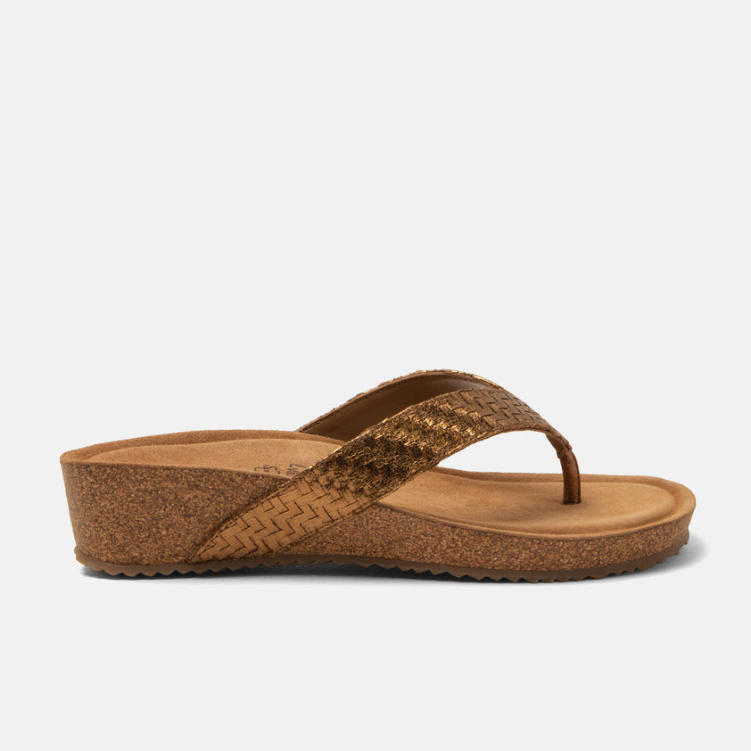 Leia Damen Zehentrenner Copper