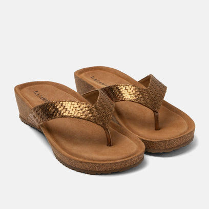 Leia Damen Zehentrenner Copper