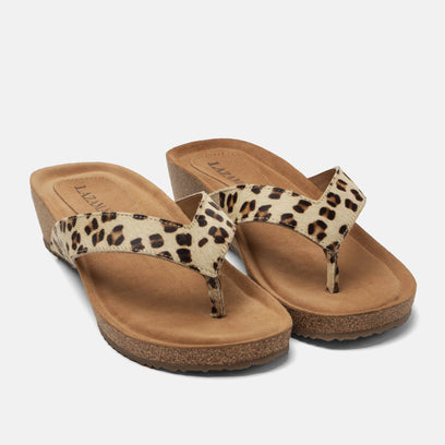 Leia Damen Zehentrenner Leopard