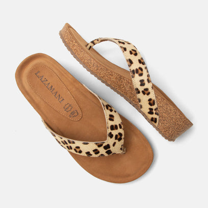 Leia Damen Zehentrenner Leopard