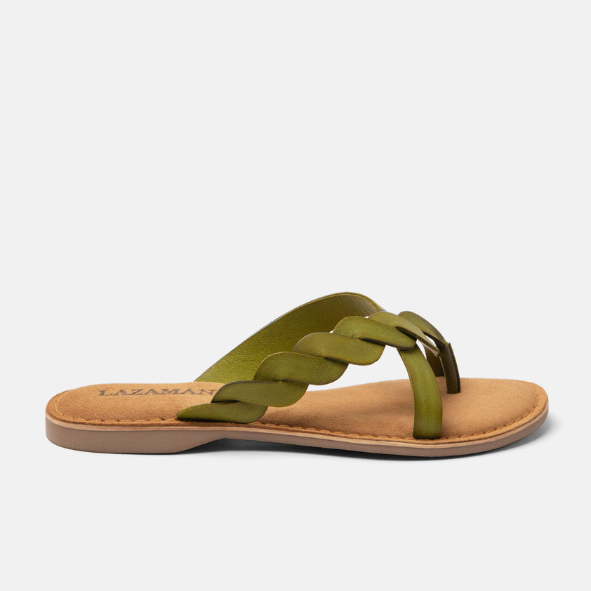 Avi Damen Leder-Zehentrenner Green