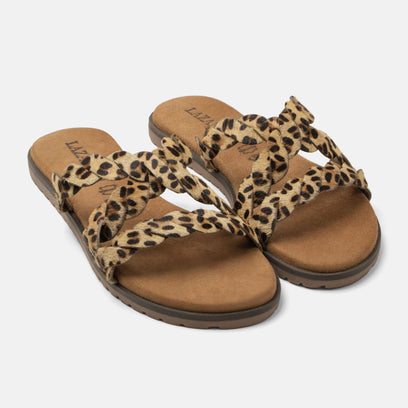 Edsi Damen Pantoletten Leopard