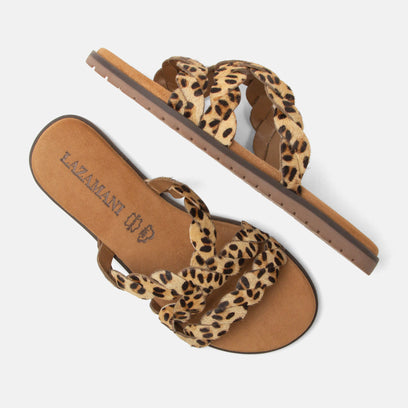 Edsi Damen Pantoletten Leopard