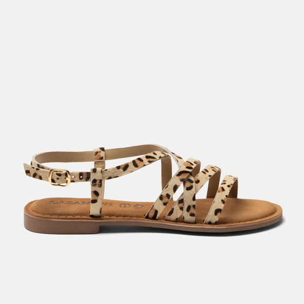 Zuza Damen Sandalen Leopard