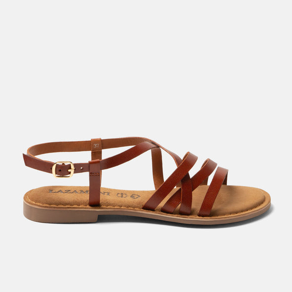 Zuza Damen Ledersandalen Tan