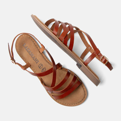 Zuza Damen Ledersandalen Tan